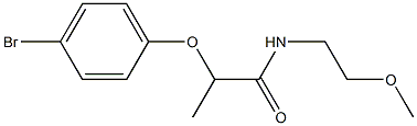 2-(4-bromophenoxy)-N-(2-methoxyethyl)propanamide 化学構造式