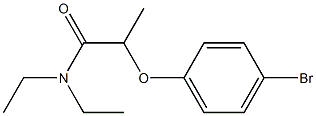 2-(4-bromophenoxy)-N,N-diethylpropanamide 结构式