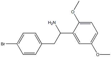 2-(4-bromophenyl)-1-(2,5-dimethoxyphenyl)ethan-1-amine,,结构式