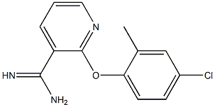 2-(4-chloro-2-methylphenoxy)pyridine-3-carboximidamide Struktur