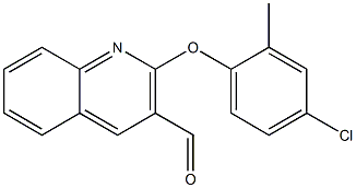 2-(4-chloro-2-methylphenoxy)quinoline-3-carbaldehyde,,结构式