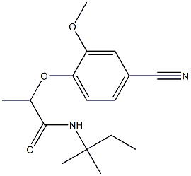 2-(4-cyano-2-methoxyphenoxy)-N-(2-methylbutan-2-yl)propanamide