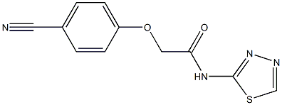 2-(4-cyanophenoxy)-N-(1,3,4-thiadiazol-2-yl)acetamide,,结构式