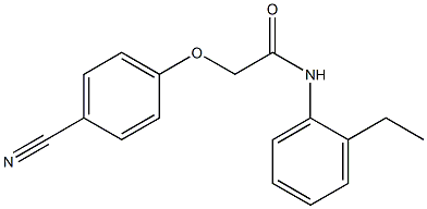 2-(4-cyanophenoxy)-N-(2-ethylphenyl)acetamide,,结构式