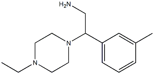 2-(4-ethylpiperazin-1-yl)-2-(3-methylphenyl)ethanamine 化学構造式