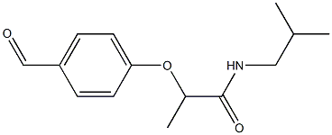 2-(4-formylphenoxy)-N-(2-methylpropyl)propanamide 化学構造式