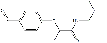 2-(4-formylphenoxy)-N-(2-methylpropyl)propanamide 结构式