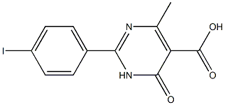 2-(4-iodophenyl)-4-methyl-6-oxo-1,6-dihydropyrimidine-5-carboxylic acid Struktur