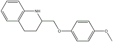 2-(4-methoxyphenoxymethyl)-1,2,3,4-tetrahydroquinoline Struktur