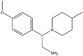 2-(4-methoxyphenyl)-2-(4-methylpiperidin-1-yl)ethanamine,,结构式