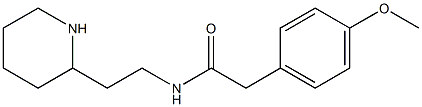 2-(4-methoxyphenyl)-N-(2-piperidin-2-ylethyl)acetamide Struktur