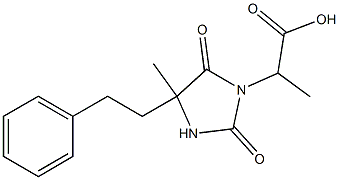 2-[4-methyl-2,5-dioxo-4-(2-phenylethyl)imidazolidin-1-yl]propanoic acid,,结构式