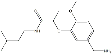 2-[5-(aminomethyl)-2-methoxyphenoxy]-N-(3-methylbutyl)propanamide Structure