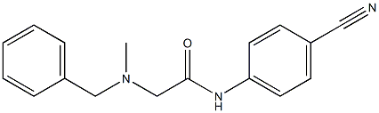 2-[benzyl(methyl)amino]-N-(4-cyanophenyl)acetamide 结构式