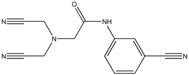 2-[bis(cyanomethyl)amino]-N-(3-cyanophenyl)acetamide 化学構造式