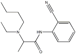 2-[butyl(ethyl)amino]-N-(2-cyanophenyl)propanamide,,结构式