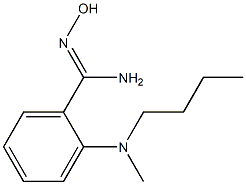 2-[butyl(methyl)amino]-N'-hydroxybenzene-1-carboximidamide,,结构式