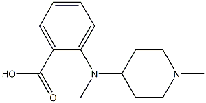 2-[methyl(1-methylpiperidin-4-yl)amino]benzoic acid 结构式