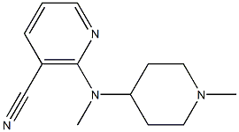 2-[methyl(1-methylpiperidin-4-yl)amino]nicotinonitrile Structure