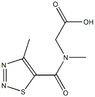 2-[N-methyl(4-methyl-1,2,3-thiadiazol-5-yl)formamido]acetic acid Structure