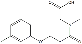 2-[N-methyl-3-(3-methylphenoxy)propanamido]acetic acid Structure