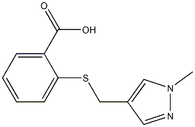 2-{[(1-methyl-1H-pyrazol-4-yl)methyl]sulfanyl}benzoic acid 化学構造式