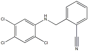 2-{[(2,4,5-trichlorophenyl)amino]methyl}benzonitrile 化学構造式
