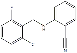 2-{[(2-chloro-6-fluorophenyl)methyl]amino}benzonitrile 化学構造式