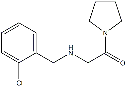 2-{[(2-chlorophenyl)methyl]amino}-1-(pyrrolidin-1-yl)ethan-1-one,,结构式