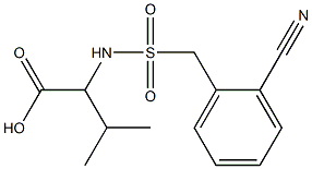2-{[(2-cyanophenyl)methane]sulfonamido}-3-methylbutanoic acid,,结构式