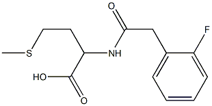 2-{[(2-fluorophenyl)acetyl]amino}-4-(methylthio)butanoic acid Struktur