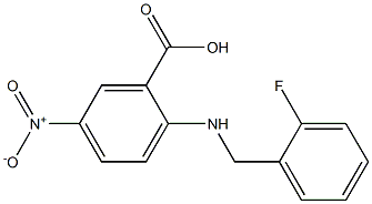 2-{[(2-fluorophenyl)methyl]amino}-5-nitrobenzoic acid,,结构式