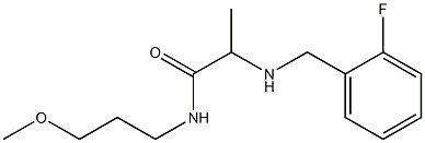 2-{[(2-fluorophenyl)methyl]amino}-N-(3-methoxypropyl)propanamide Structure