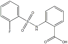 2-{[(2-fluorophenyl)sulfonyl]amino}benzoic acid 结构式