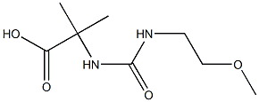 2-{[(2-methoxyethyl)carbamoyl]amino}-2-methylpropanoic acid,,结构式