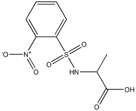 2-{[(2-nitrophenyl)sulfonyl]amino}propanoic acid Struktur