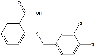 2-{[(3,4-dichlorophenyl)methyl]sulfanyl}benzoic acid 结构式