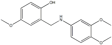 2-{[(3,4-dimethoxyphenyl)amino]methyl}-4-methoxyphenol,,结构式
