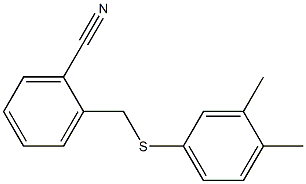 2-{[(3,4-dimethylphenyl)sulfanyl]methyl}benzonitrile Structure