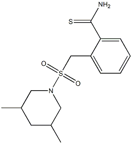 2-{[(3,5-dimethylpiperidine-1-)sulfonyl]methyl}benzene-1-carbothioamide,,结构式