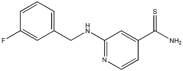2-{[(3-fluorophenyl)methyl]amino}pyridine-4-carbothioamide Structure