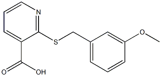 2-{[(3-methoxyphenyl)methyl]sulfanyl}pyridine-3-carboxylic acid Struktur