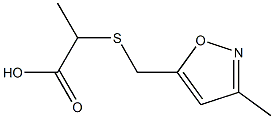 2-{[(3-methyl-1,2-oxazol-5-yl)methyl]sulfanyl}propanoic acid Structure