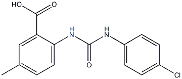 2-{[(4-chlorophenyl)carbamoyl]amino}-5-methylbenzoic acid Structure