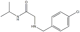 2-{[(4-chlorophenyl)methyl]amino}-N-(propan-2-yl)acetamide,,结构式