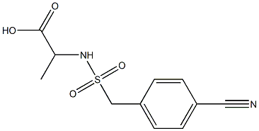 2-{[(4-cyanophenyl)methane]sulfonamido}propanoic acid Structure