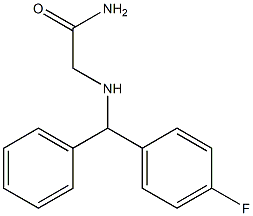 2-{[(4-fluorophenyl)(phenyl)methyl]amino}acetamide 化学構造式