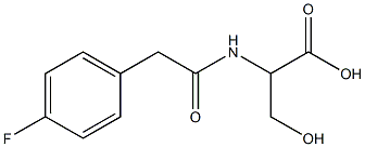 2-{[(4-fluorophenyl)acetyl]amino}-3-hydroxypropanoic acid,,结构式