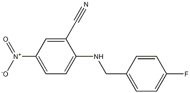 2-{[(4-fluorophenyl)methyl]amino}-5-nitrobenzonitrile Struktur
