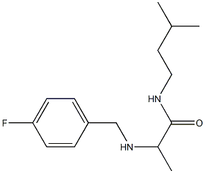 2-{[(4-fluorophenyl)methyl]amino}-N-(3-methylbutyl)propanamide 化学構造式